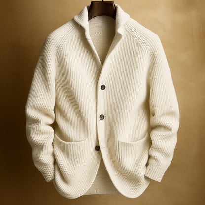 Cardigan pour homme en laine tricotée