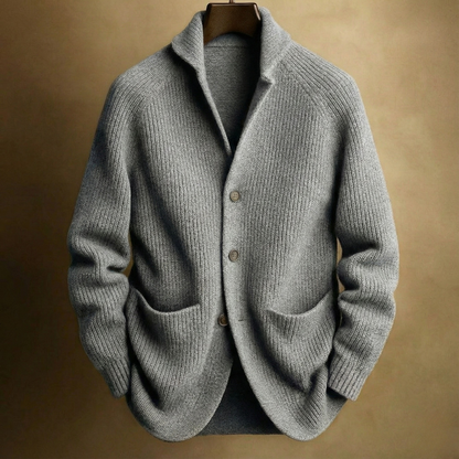 Cardigan pour homme en laine tricotée