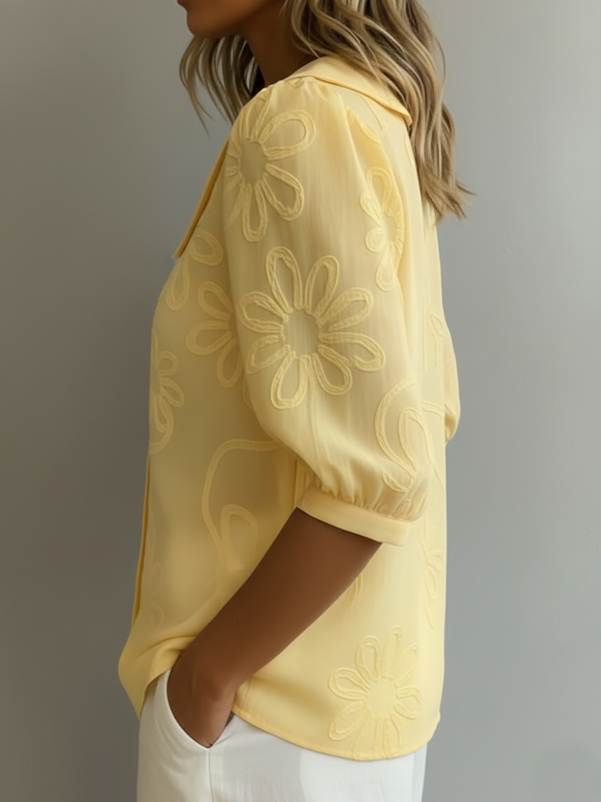 Léa | Blouse légère florale élégance naturelle