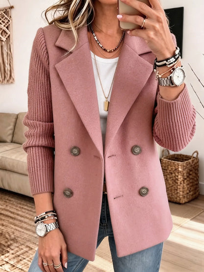 Hélène | Blazer croisé à manches en maille