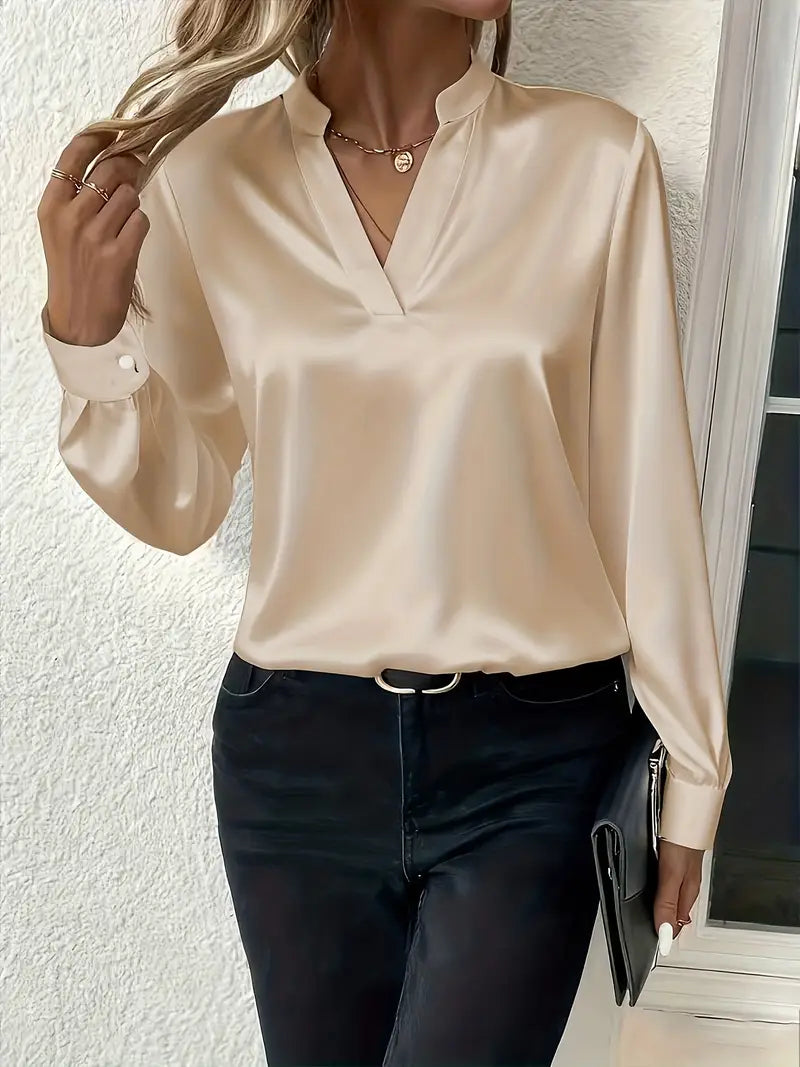 Claire | Blouse satinée élégante intemporelle raffinée