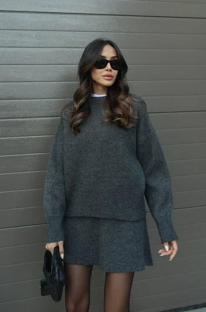 Anaïs | Ensemble pull et jupe en maille douce