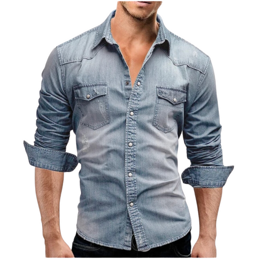Chemise en denim au style moderne