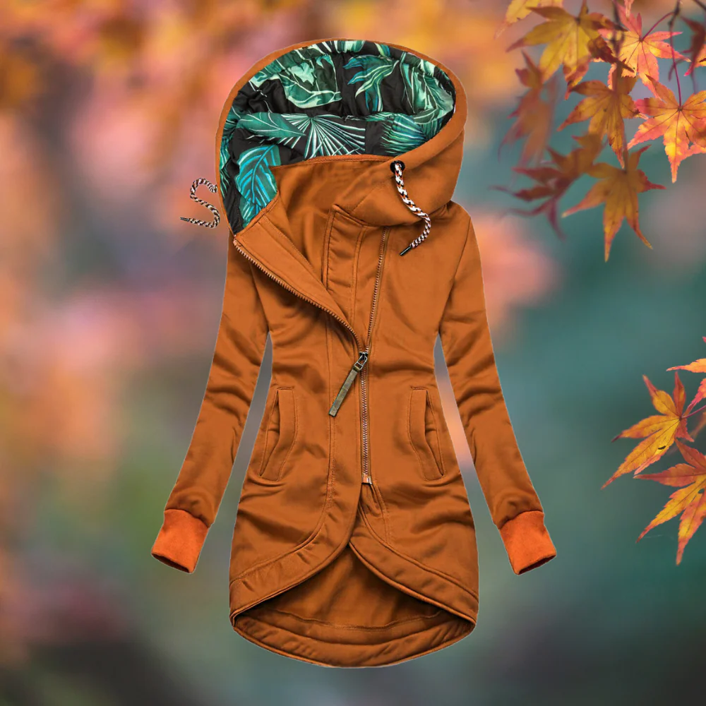 Éloïse, manteau à zip asymétrique – AvoraVarelle