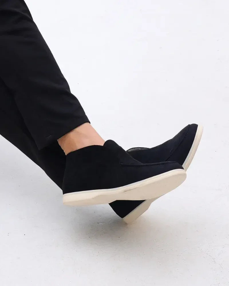 Mocassins hauts en daim