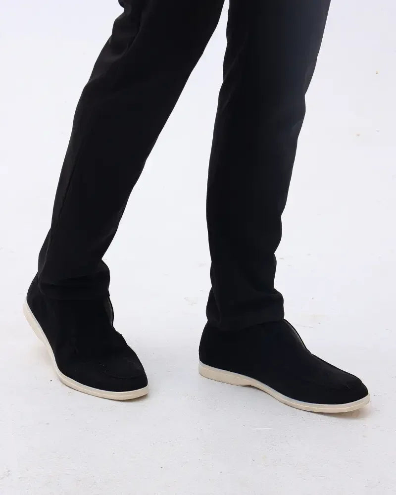 Mocassins hauts en daim
