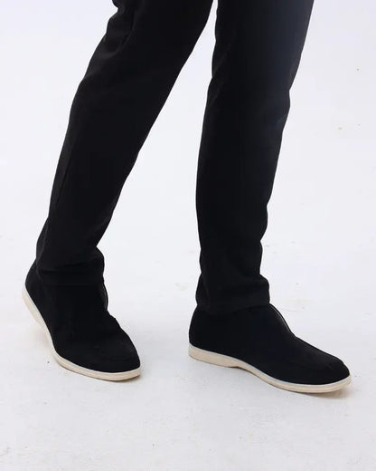 Mocassins hauts en daim