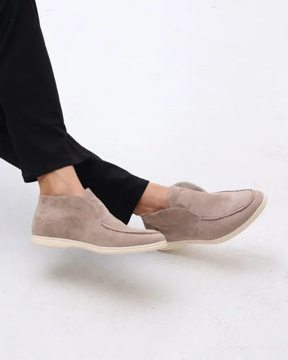 Mocassins hauts en daim