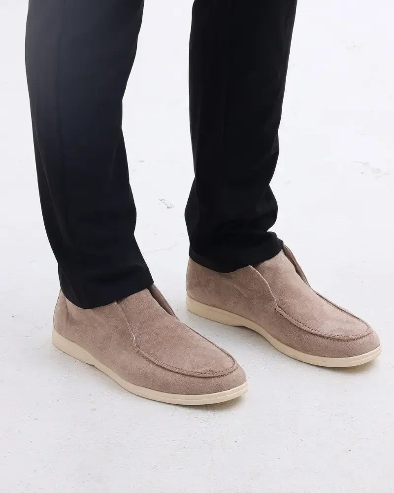 Mocassins hauts en daim