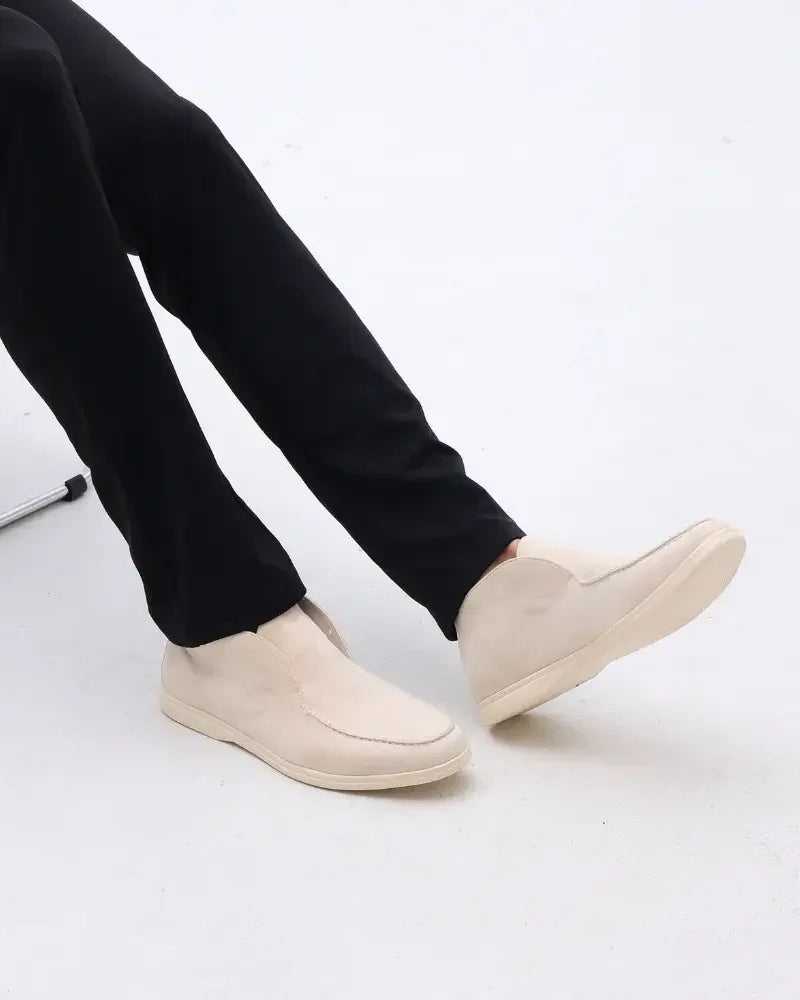 Mocassins hauts en daim