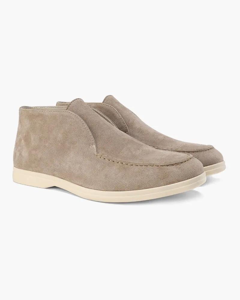 Mocassins hauts en daim