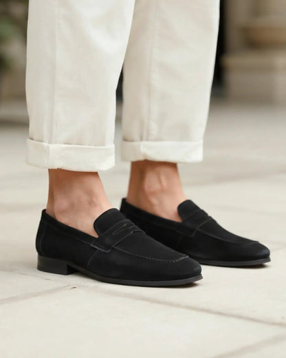 Mocassins penny en daim