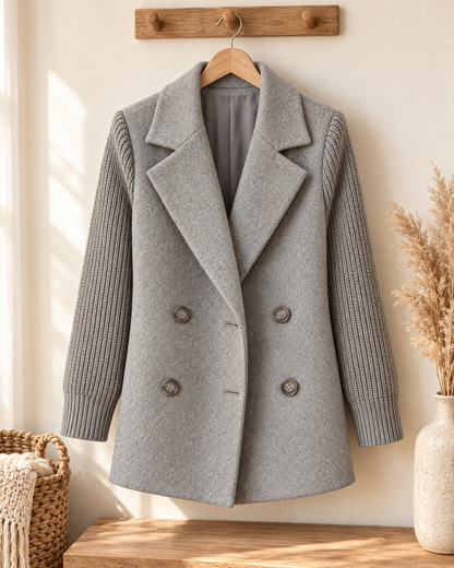 Hélène | Blazer croisé à manches en maille