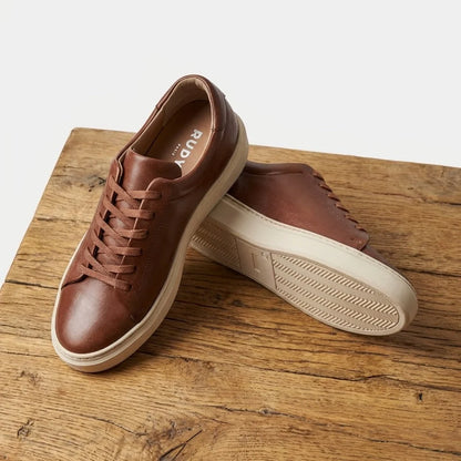 Jules | Baskets en cuir cognac