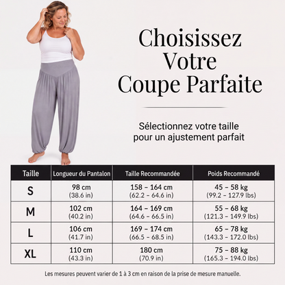 Pantalon large taille haute pour femme