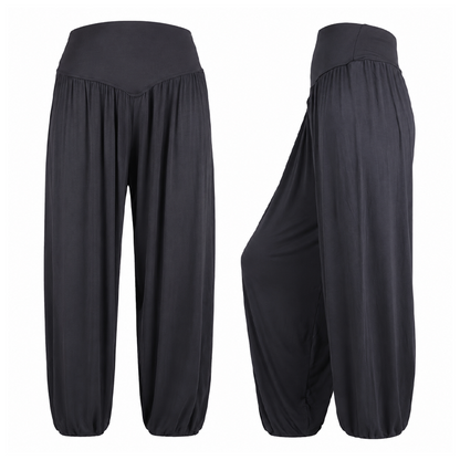Pantalon large taille haute pour femme