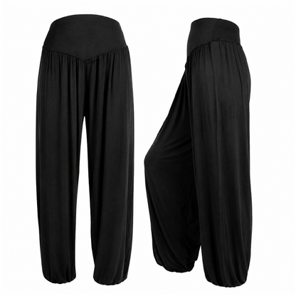 Pantalon large taille haute pour femme