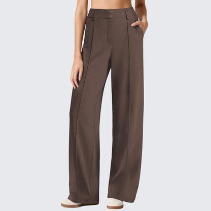Pantalon large à taille haute pour femme